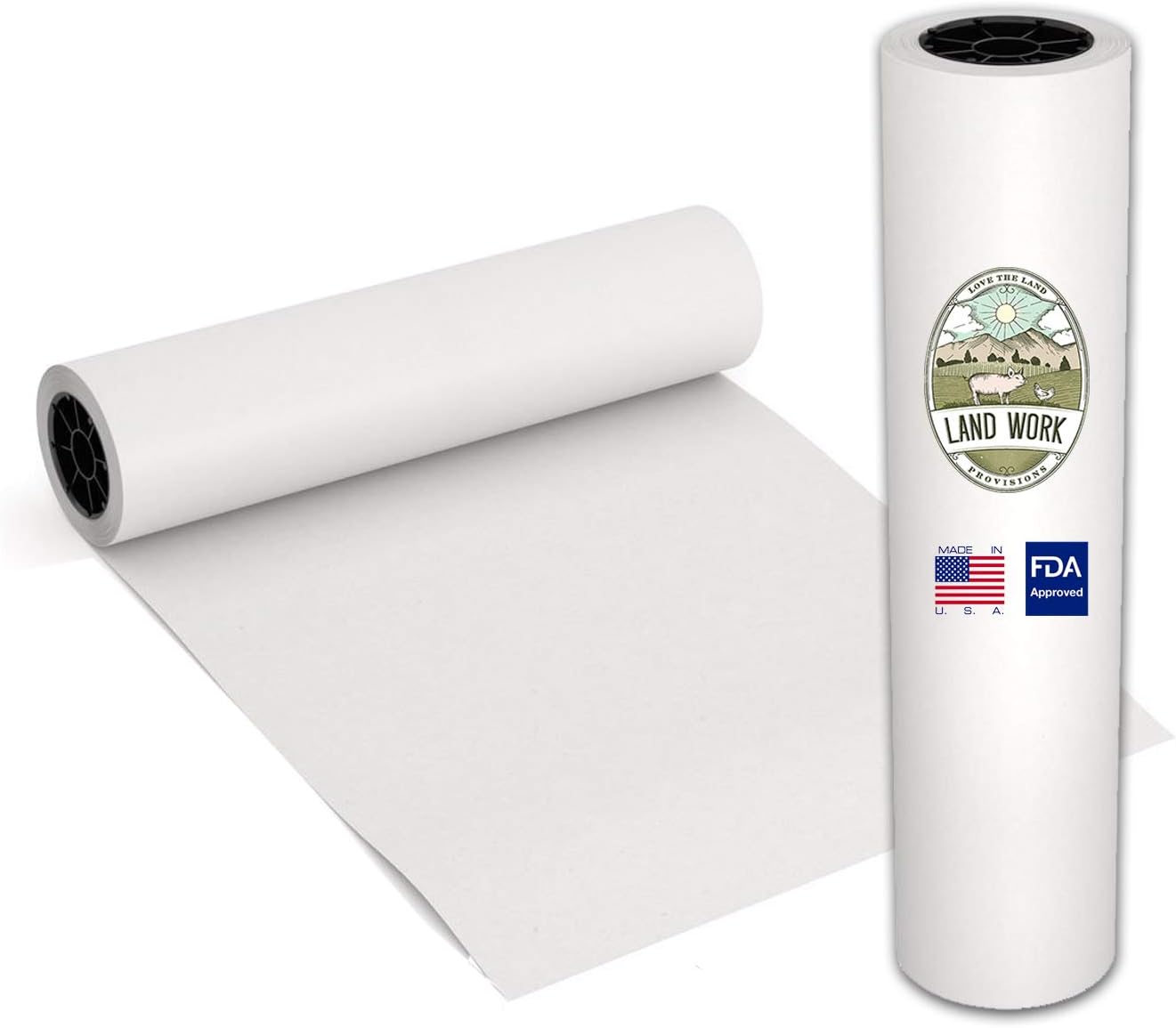 White Arts and Crafts Paper Roll - 18 inch by 200 FEET - Kraft Art & Construction Paper - Perfect for Wall Art, Painting Paper, Drawing Paper, Paper Roll for Kids Easel & Wrapping Paper - Made in USA