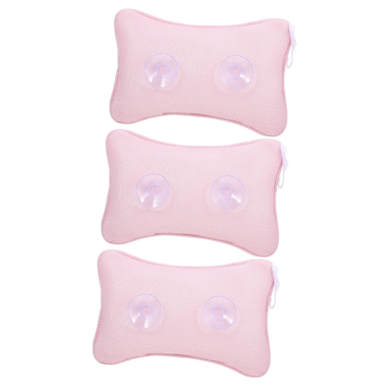 IWOWHERO 3 Pcs Bath Tub Pillow Suction Cups Comfortable Spa Pillow Full Body Support Durable Fabric