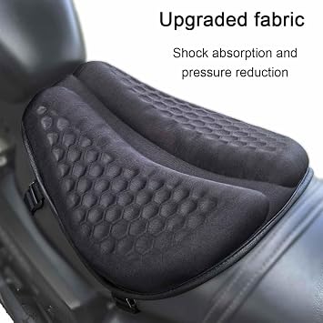 Motorcycle Gel Seat Cushion for Yamaha Tracer 9 20212026,3D Gel Honeycomb Seat Pad TPE Gel Shock Absorbing Breathable Soft Elastic