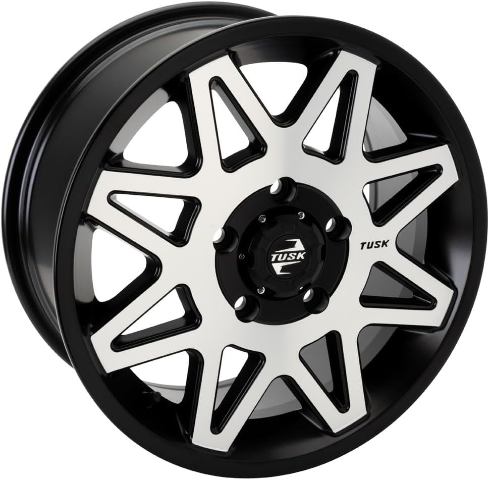 5/114.3 (5/4.5) Tusk Tintic Wheel 15x7 6.0 + 1.0 Machined/Black For Polaris RZR Pro R 4 Sport 2022,2025