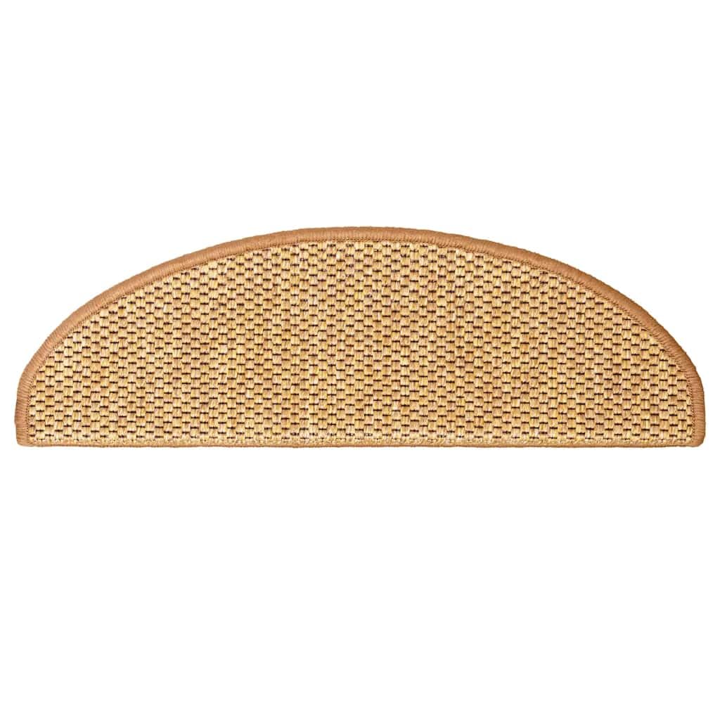 vidaXL Alfombra autoadhesiva Escalera sisal 30 uds 65x21x4 cm sisal, peldaño de Escalera, Alfombra de peldaño de Escalera, Cubierta de peldaño de Escalera