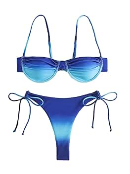 Amazon.com: YAUASOPA Underwire Bikini Top V-Wired Ruched