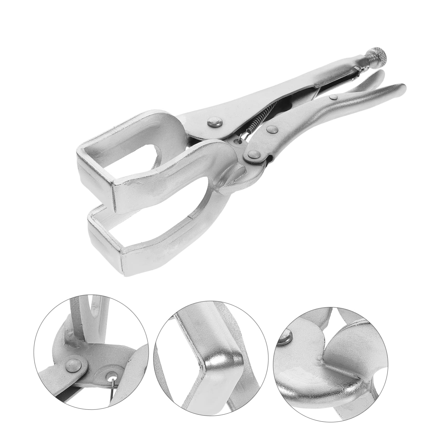 TOBBOMEY 11 Welding Pliers Leverage U-shaped Welding Clamp Locking Welding Soldering Clamps Puller Hose Clamps Kit Axle Wrench Push Pin Pliers Connector U Clamp Locking Pliers Steel Silver
