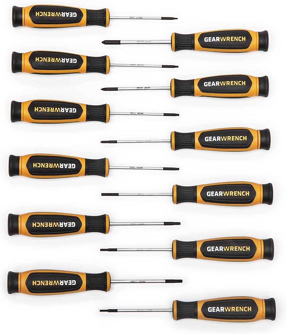 GEARWRENCH 12 Pc. Phillips/Slotted/Torx Mini Dual Material Screwdriver Set - 80057H