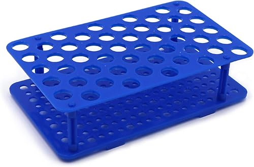 Miniatura 3 de Soporte de plástico para tubos de ensayo de 3 piezas, para tubos de centrífuga de 0.3 fl oz/0.5 fl oz, 50 agujeros desmontable para laboratorio