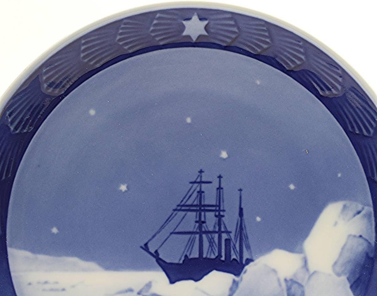 1939年 ロイヤルコペンハーゲン イヤープレート流氷の海を航行する帆船