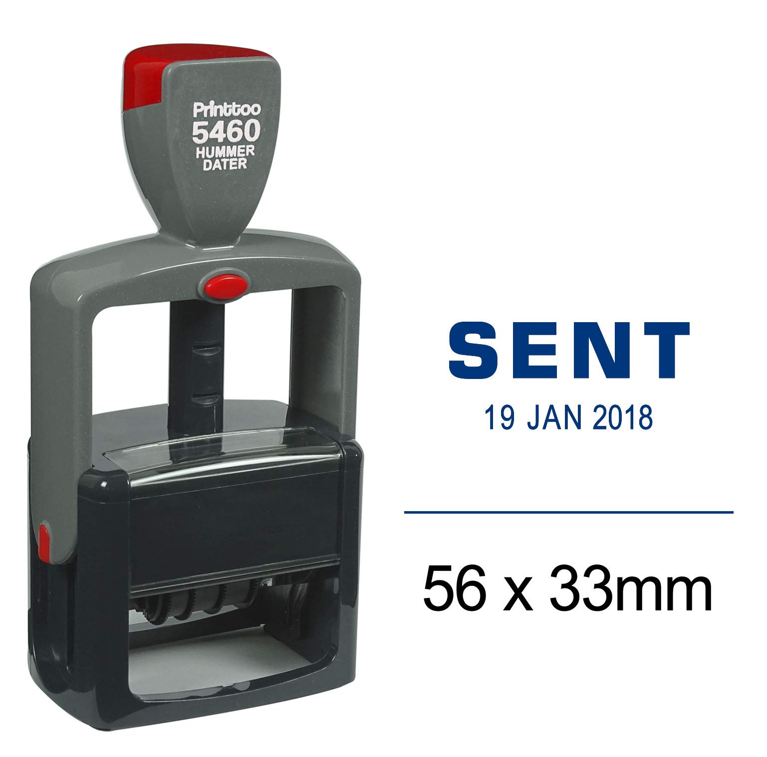 Printtoo Office Stationery Heavy Duty Dater Stamp with Sent Text Self Inking Date Rubber Stamp-Blue