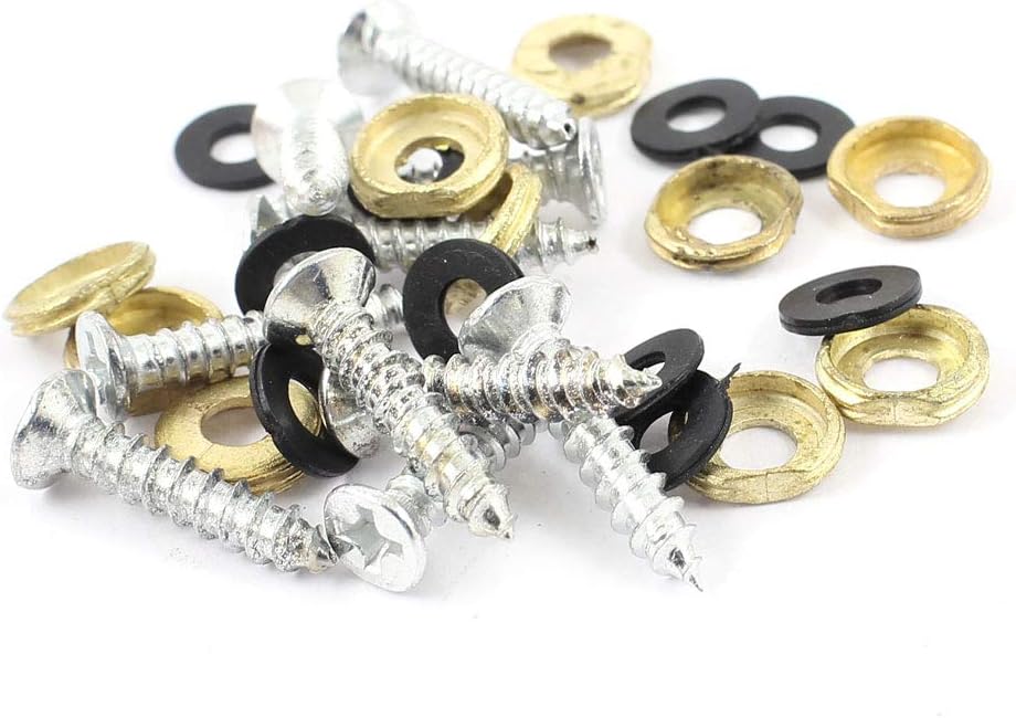 Replacement Silver Quality Parts Tone 17mm Diameter Cap Mirror Nail Screws 10 Pieces Model:29as51qo425