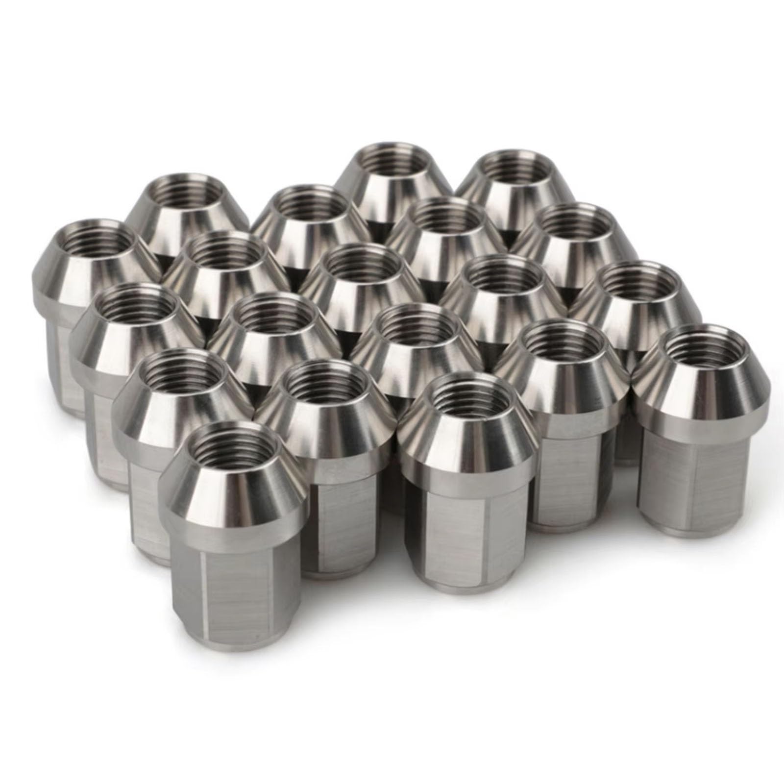 20 tuercas de rueda M12 x 1,5, hexagonales, 19 mm de longitud, 35 mm, tuercas de acero inoxidable 304, pernos largos de acero, accesorios para neumáticos, tuercas de rueda Rueda TuercaTornillo