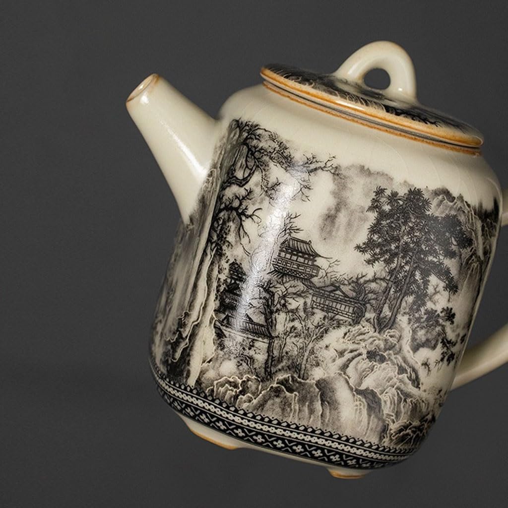 Czajnik podróżny, herbata popołudniowa, pojedynczy dzbanek do herbaty, zestaw do herbaty Kung Fu, ceramiczny czajniczek do parzenia i picia herbaty, czajnik domowy, zielony czajniczek do herbaty