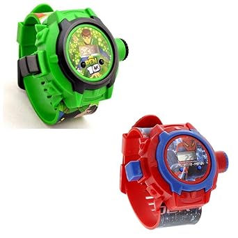 unequetrend Boys & Girls Watch (Green & Red Colored Strap) (Pack of 2)