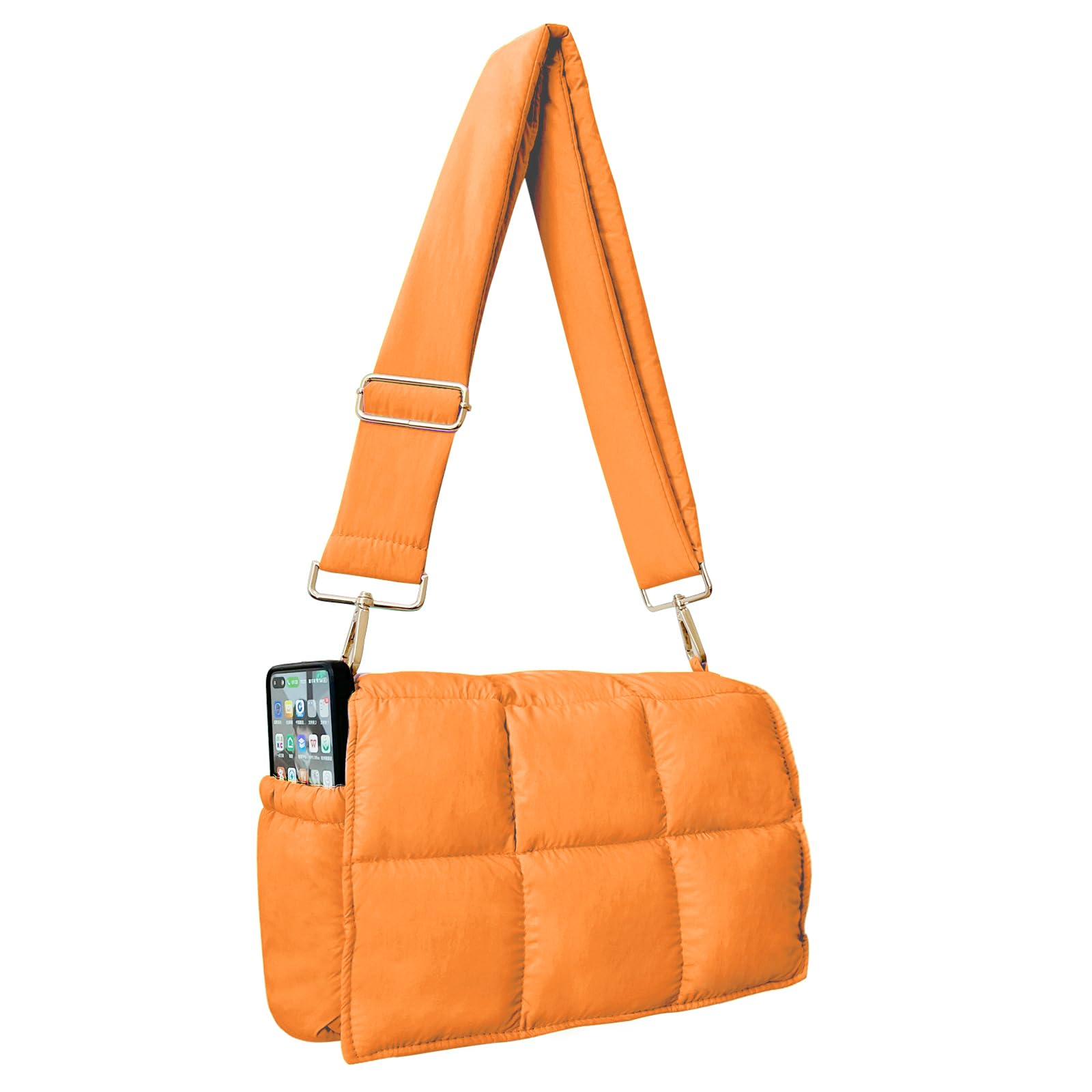 NAARIIAN Crossbody Bag for Women Quilted Puffer Purse Fashion Lightweight Travel Handbags Cute Small Shoulder Bag