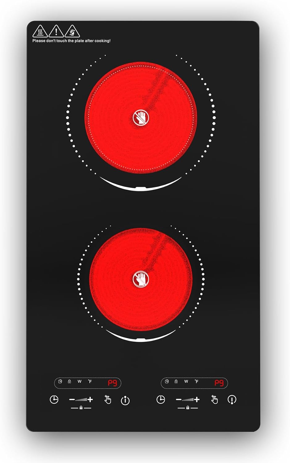 VBGK 2-Burner Electric Cooktop: 2100W, 9 Power Levels, Safety Features VBGK 2-Burner Electric Cooktop: 2100W, 9 Power Levels, Safety Features