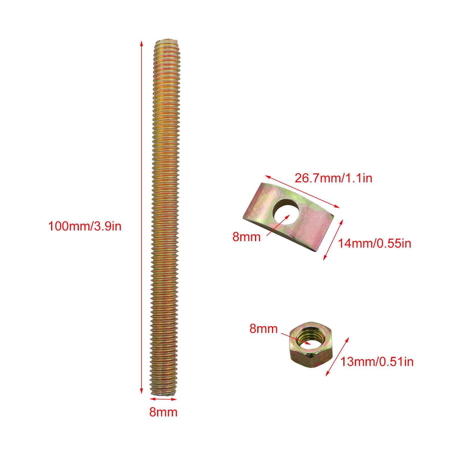 3-in-1 Furniture Bolts - Strong & Durable -3