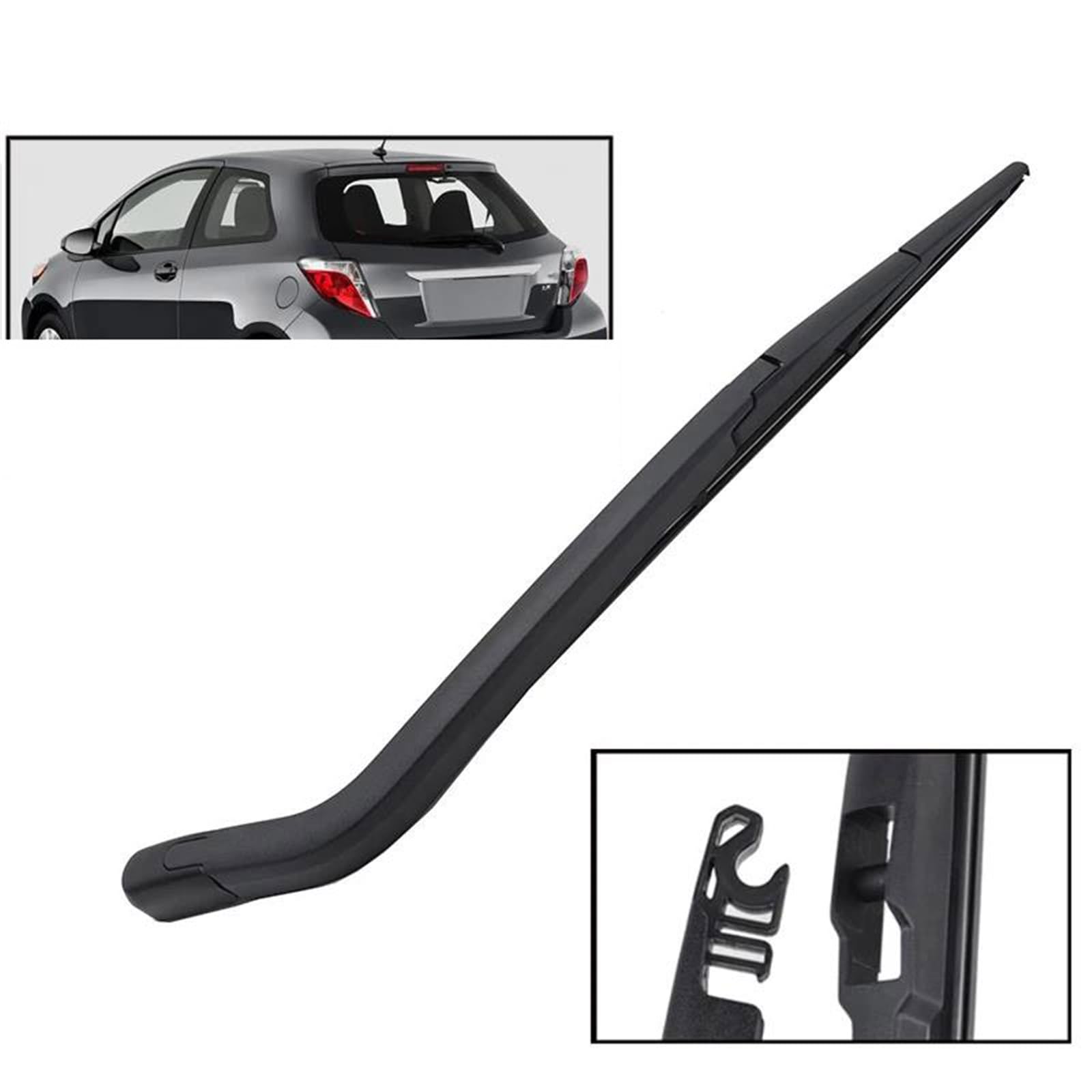 Kit Set Braccio E Spazzola Tergicristallo Posteriore da 12" per T&oyota per Yaris 3 Hatchback 2011-2019 Parabrezza Parabrezza Portellone Posteriore Finestrino Tergicristallo