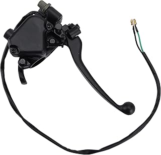 WOOSTAR 7/8" 22mm Curved Handle Thumb Throttle with Dual Brake Lever Assembly Replacement for 50cc 70cc 90cc 110cc 125cc 150cc 250cc ATV 4 Wheeler Quad Buggy Dirt Pit Bike