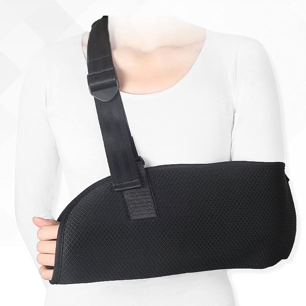 Cabestrillo de Brazo para Mujer Hombre Inmovilizador de Hombro Médico Ajustable Ligero Transpirable Rotador Manguito Codera para Adultos Jóvenes Rotura de Brazo Dislocación Recuperación de Fractura