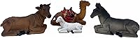Vista 1 de Cannan Belén de Navidad 4 Pcs Set Camel, Mula, Vaca y Cordero Animalitos para Nacimiento