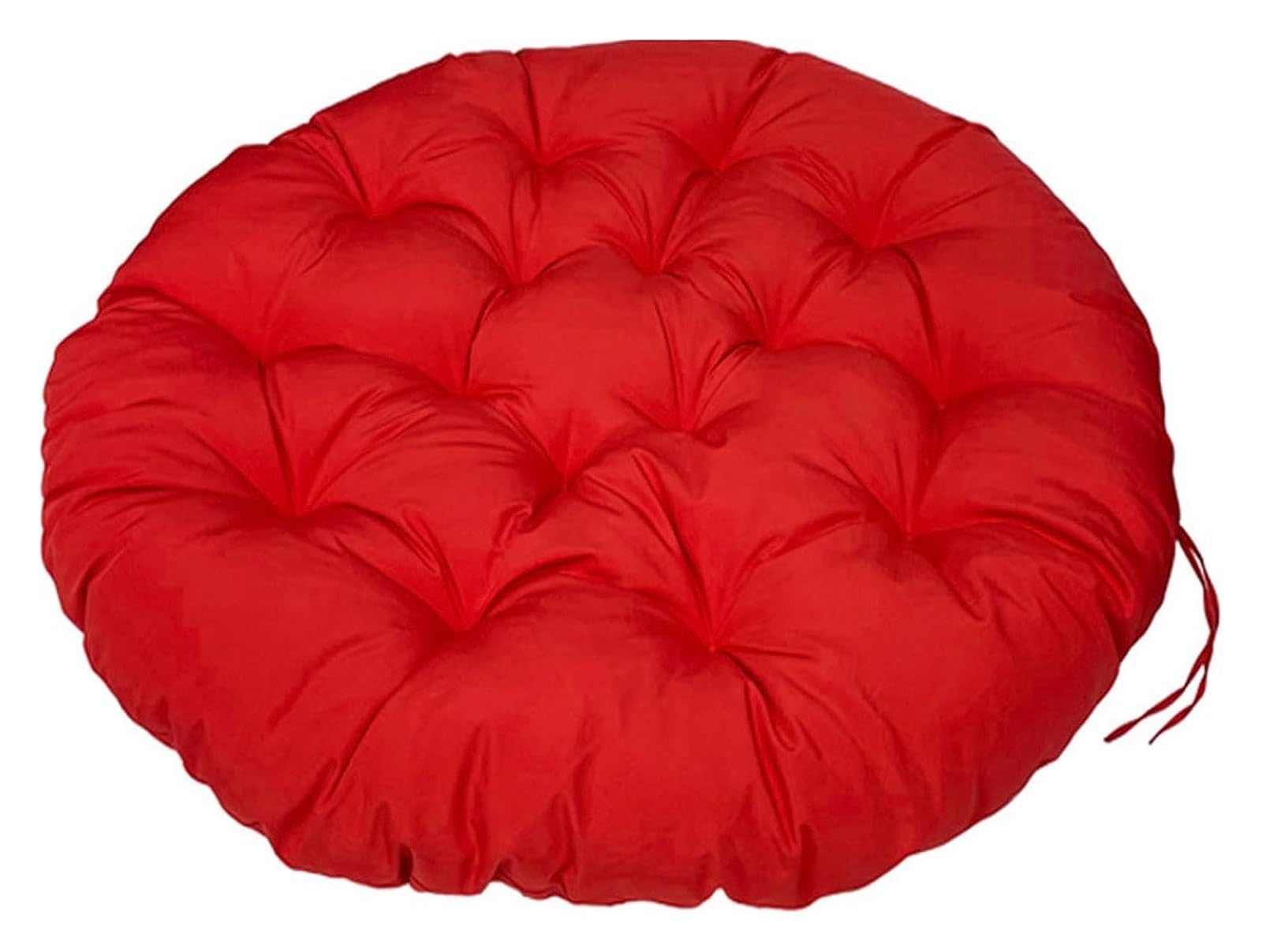 BINWAN Cushion 40-180cm Papasan Round Chair Cushion, Waterproof Overstuffed Removable,Hanging Swing Pad For Garden Terrace (Color : Red, Size : 110x110cm)