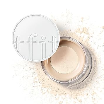 TFIT Translucent Set Finishing Powder - Sebum Control Face Loose Powder, Matte & Silky Finish, Lightweight, Long-lasting, Korean Makeup Setting Powder. 02 Skin Beige, 0.24 Oz.