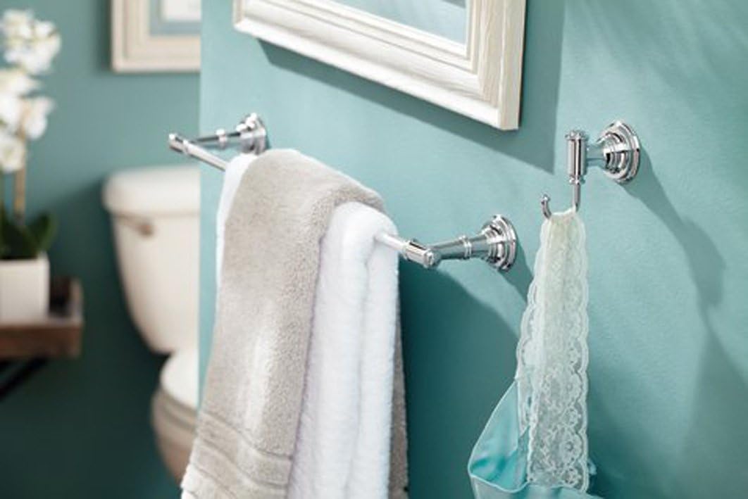 Moen DN9124BN Ellsworth 24-Inch Single Towel Bar, Brushed Nickel - - 