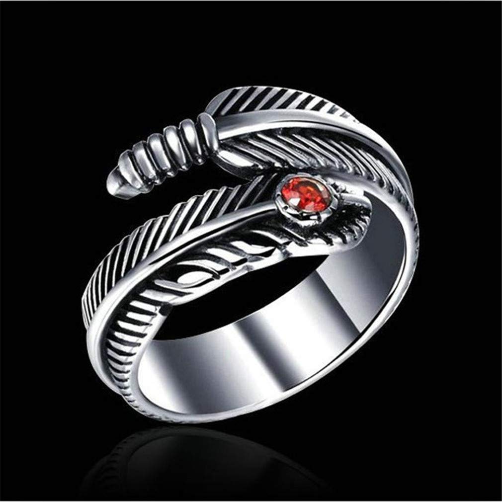 Unisex Hombres Mujeres 316l Acero Inoxidable Anillo Vendimia Pluma Envolver Punk Estilo