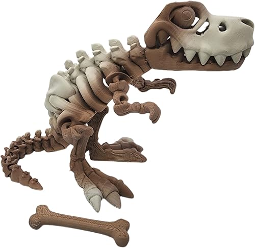 The Articulating Skeleton T Rex with Bone Sculpture/Fidget Toy