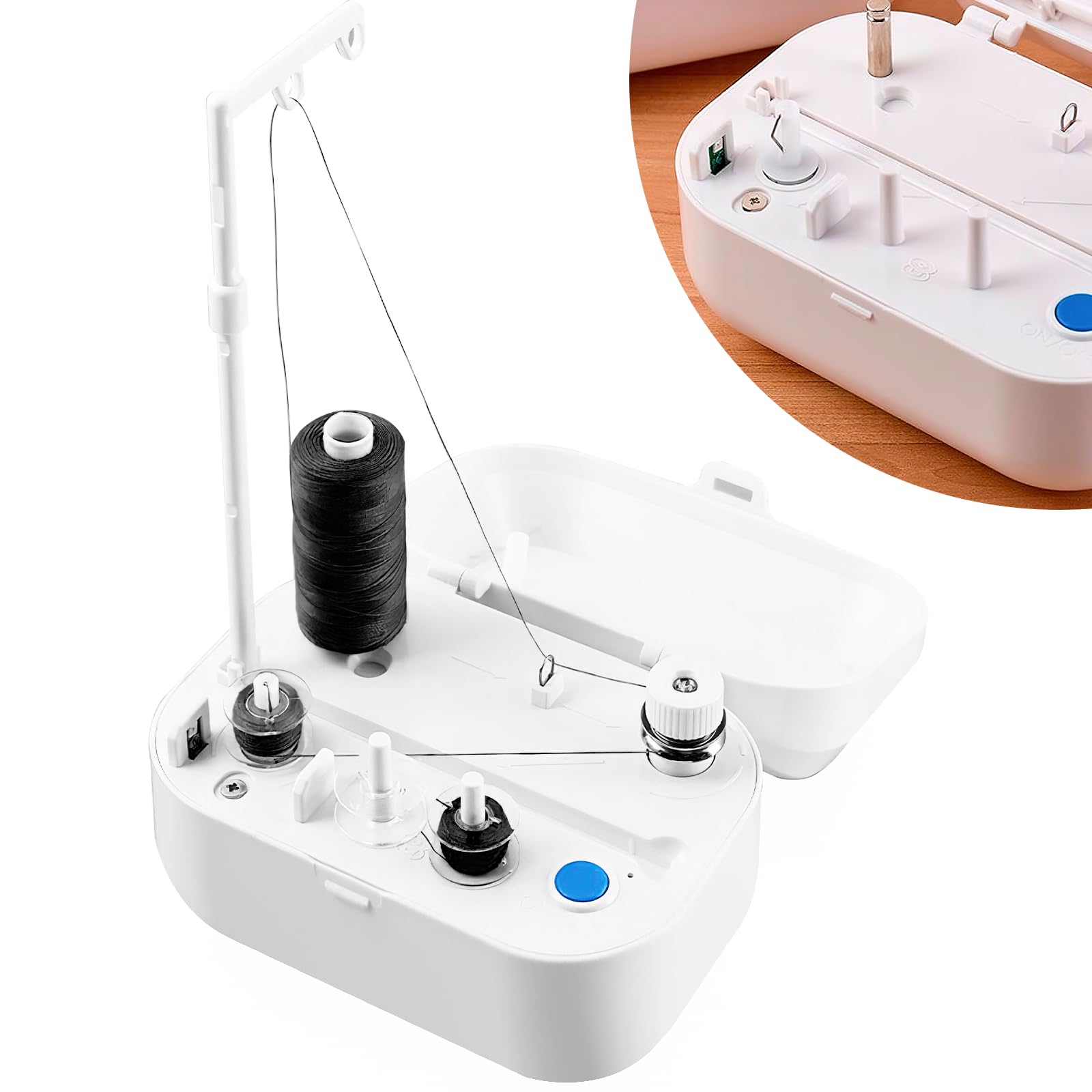Bobineur de canette automatique à arrêt intelligent et alimentation USB-C