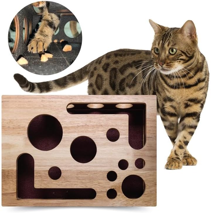 Cat Scratch Puzzle Enrichment Box: Nail File Stress Free Alternative to Clippers and Grinders
