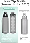 Opard Zip 900ml Bouteilles d'eau en plastique Lave-vaisselle sans danger, couvercle antidérapant BPA Free Tritan, large bouche bouteille d'eau de sport réutilisable pour la randonnée de gym