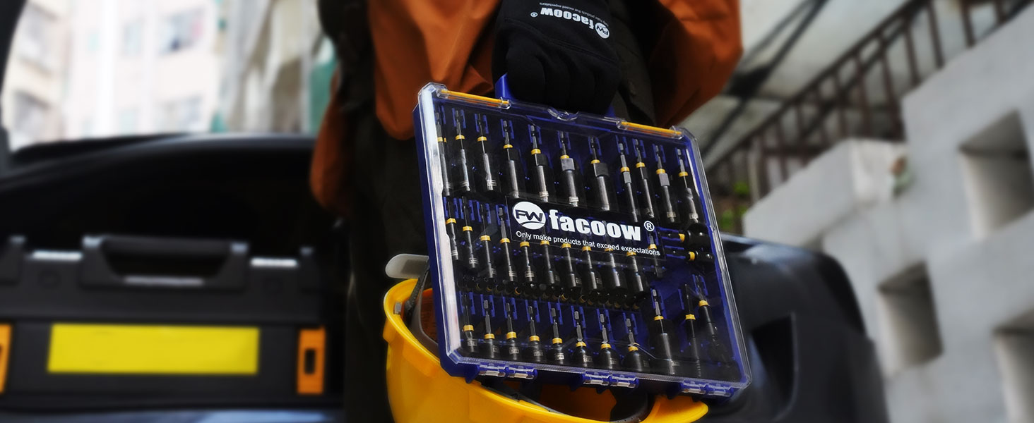 device works フクバコセット Facoow 55PCS Impact Nut Driver Set, Magenetic Nut Driver Set