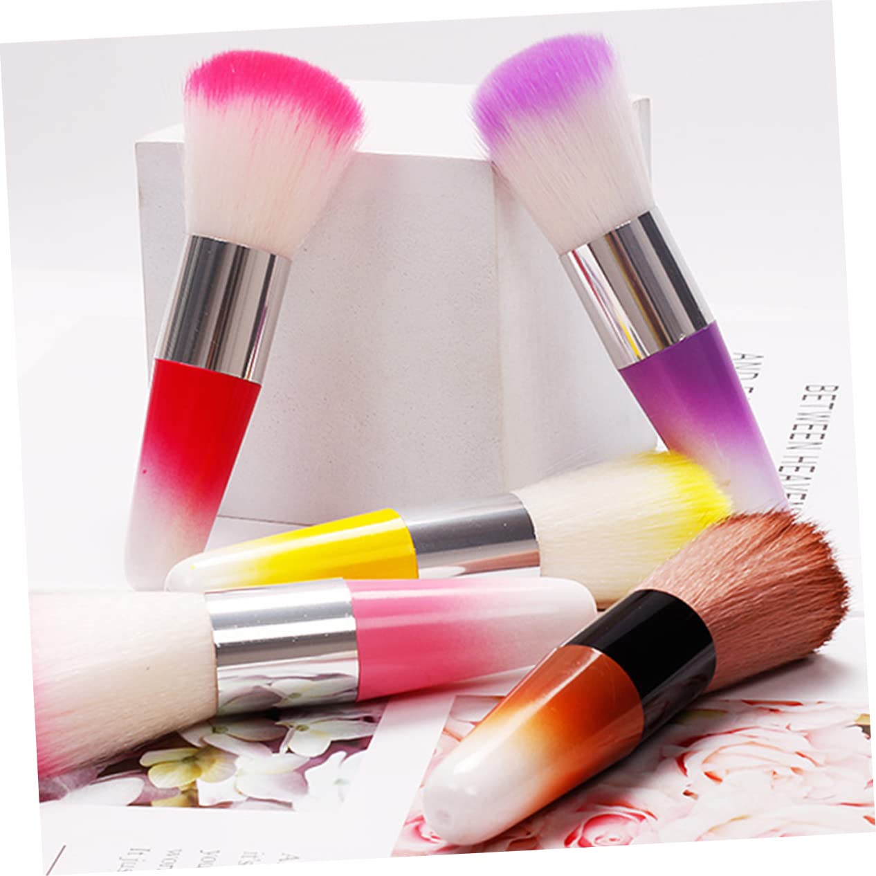Healeved 5 Set Di Pennelli Per Cipria Morbidi Pennelli Per Decorativi Facili Da Trasportare 4 Pezzi *5