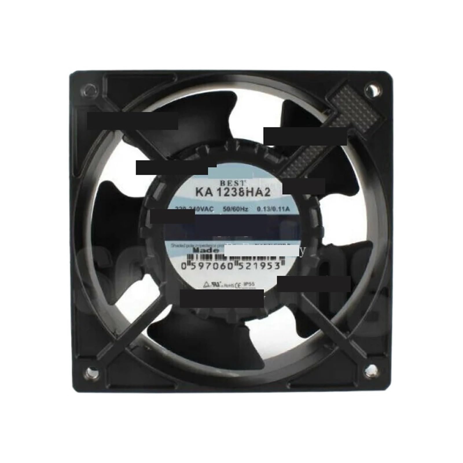 OSHZIKJII KA1238HA2 220VAC 0.13/0.11A 120 * 120 * 38MM 50/60Hz IP55 Cooling Fan(Sleeve bearing)