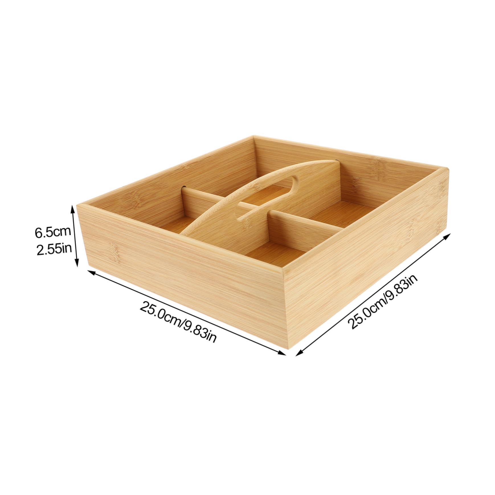 Alipis 2Pcs Divided Serving Box with Wooden Handle Snack Holder for Dried Fruits Nuts and Treats for Home Parties and Entertaining Lightweight and Practical Design