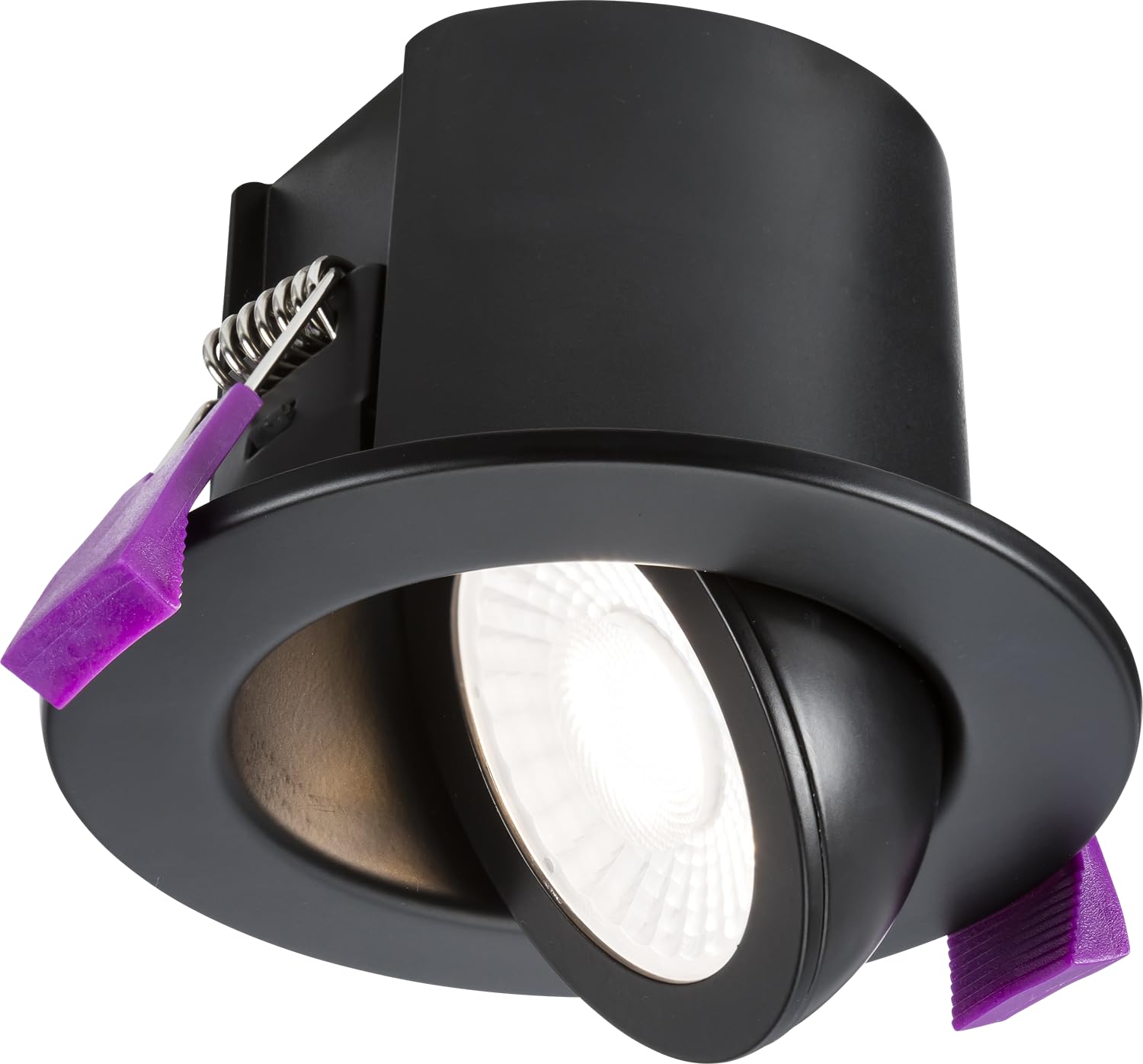 Knightsbridge SpektroLED Evo Tilt - Fire Rated IP65 Downlight with 2 x Wattage and 4 x CCT - Matt Black