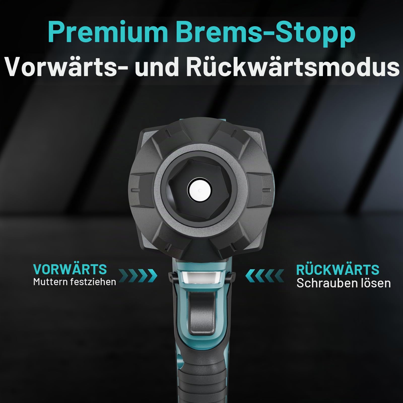 Aokia Akku Schlagschrauber 1/2", 1000 Nm Drehmoment, 8000 mAh, 3-Gang-Getriebe, Bürstenloser Motor – Ideal für Auto-Reifenwechsel & Radmuttern, inkl. 2 Akkus & Ladegerät