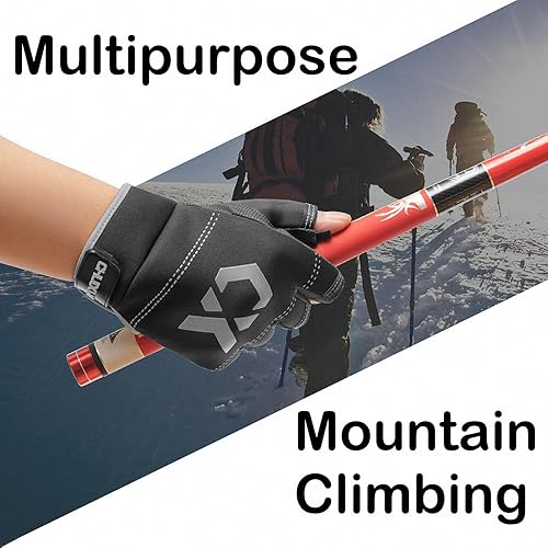 Miniatura 4 de SEIWEI Fishing Gloves 3 Fingers Cut Waterproof Sports Gloves Anti-Slip Windproof Gloves for Fishing Hunting Riding Cycling Hand Protectiion