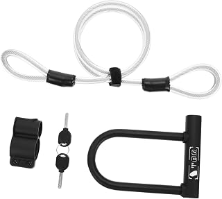 Road Bike Lock Steel Cable U- Locks Cable Lock Wire Bike Cable Lock Bike Cables Safety Lock Cable Bike Supplies Bike Security Lock to Weave Zinc Alloy Round Lock Mini Lock