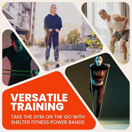 Miniatura 6 de Bandas de resistencia resistentes, rango de 15 a 210 libras, ideales para entrenamiento de fuerza, dominadas asistidas, sentadillas, ejercicios de