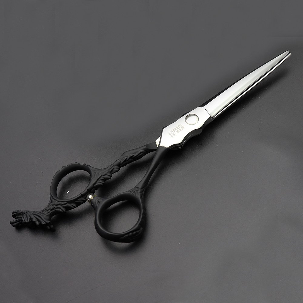 6 Zoll Friseursalon Professionelle Haarschere dünne Schere (6 Zoll Flach-B) | Japanischer Stahl 440C,Verstellbar, dauerhaft scharf