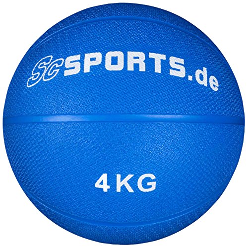 ScSPORTS 10000404 - Balón Medicinal (4 kg), Color Azul Cover