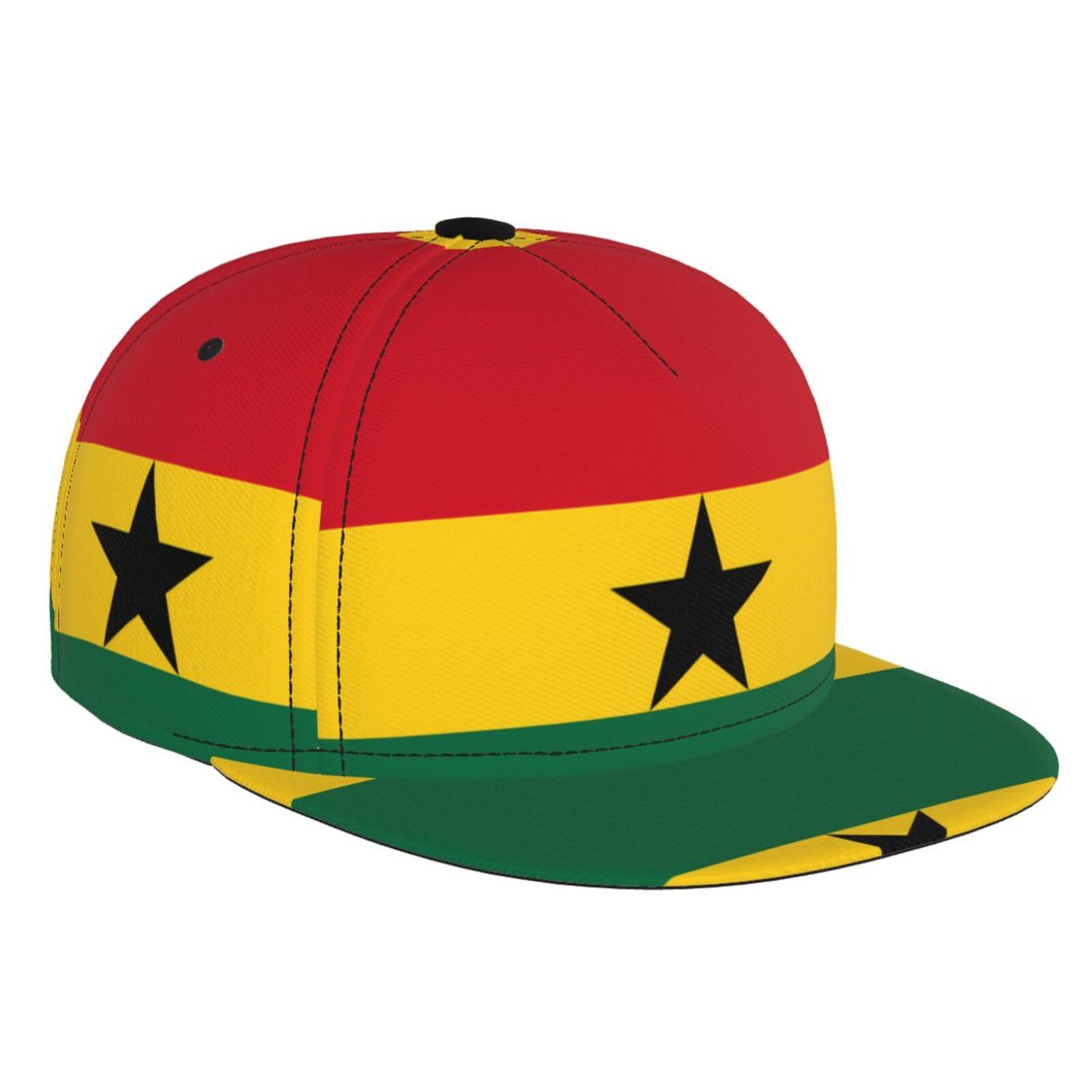 DngSer Fashion Breathable Flag of Ghana Print Baseball Cap for Men and Women â€“ Adjustable, Perfect for Travel, Outdoor, Sports Black, Black, One size