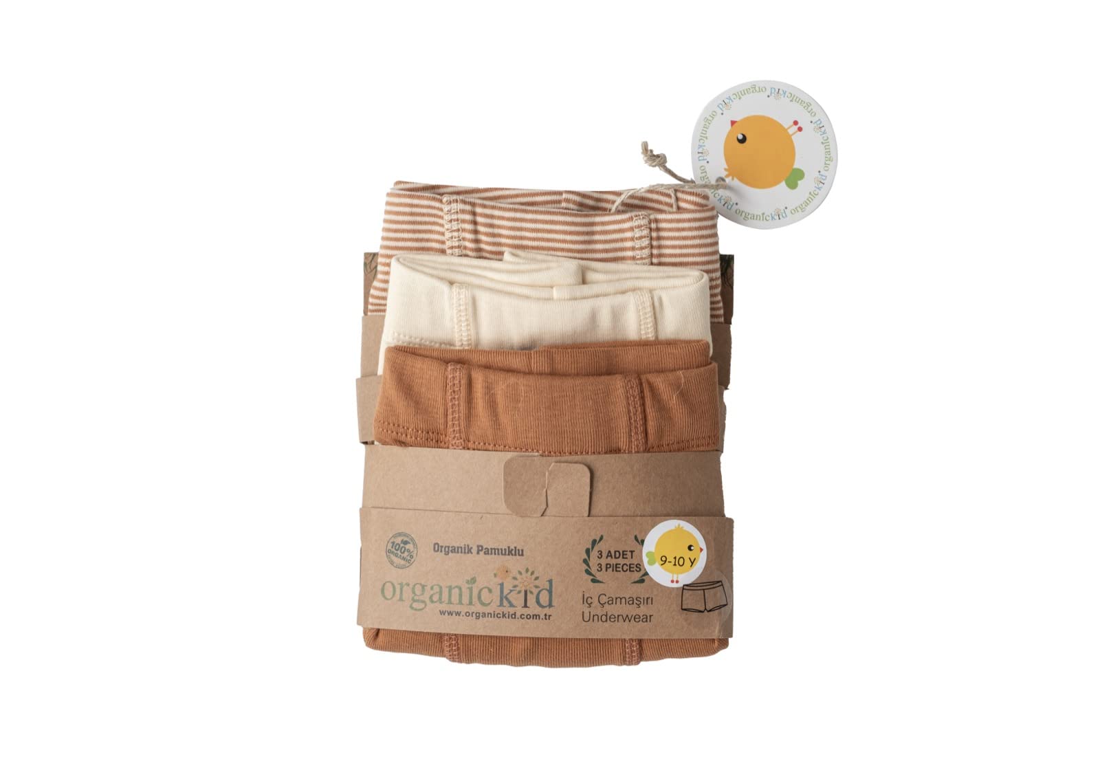 ORGANICKID Boys 100% Organic 100% Cotton Underwear GOTS Certified Kids Toddler Boxer Briefs Pack of 3 product thumbnail 8