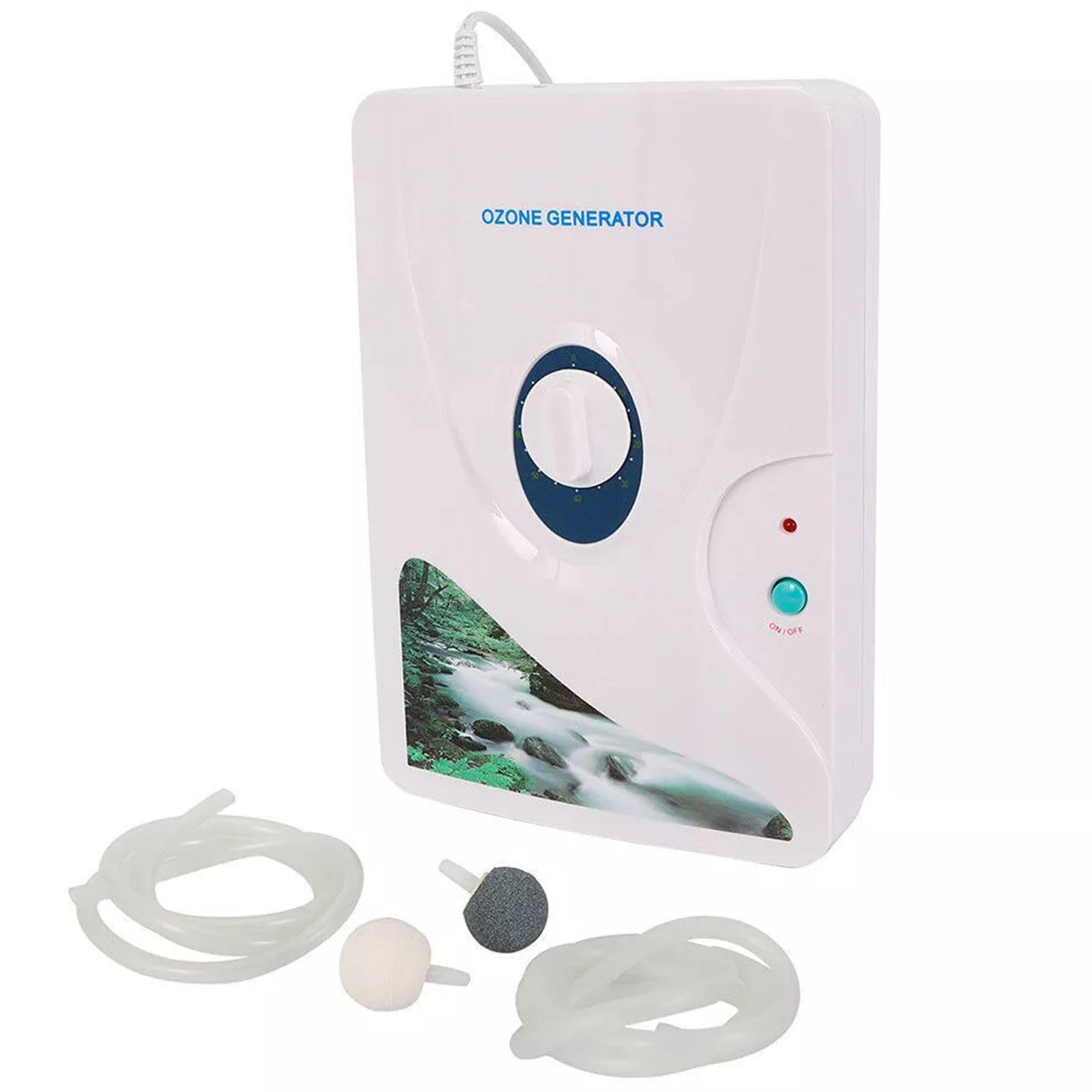 Generatore di ozono da 600 mg/h – Dispositivo industriale di ozono, purificatore d'aria e deodorante con timer da 60 min, per frutta e verdura, trattamento dell'acqua, purificazione dell'aria e
