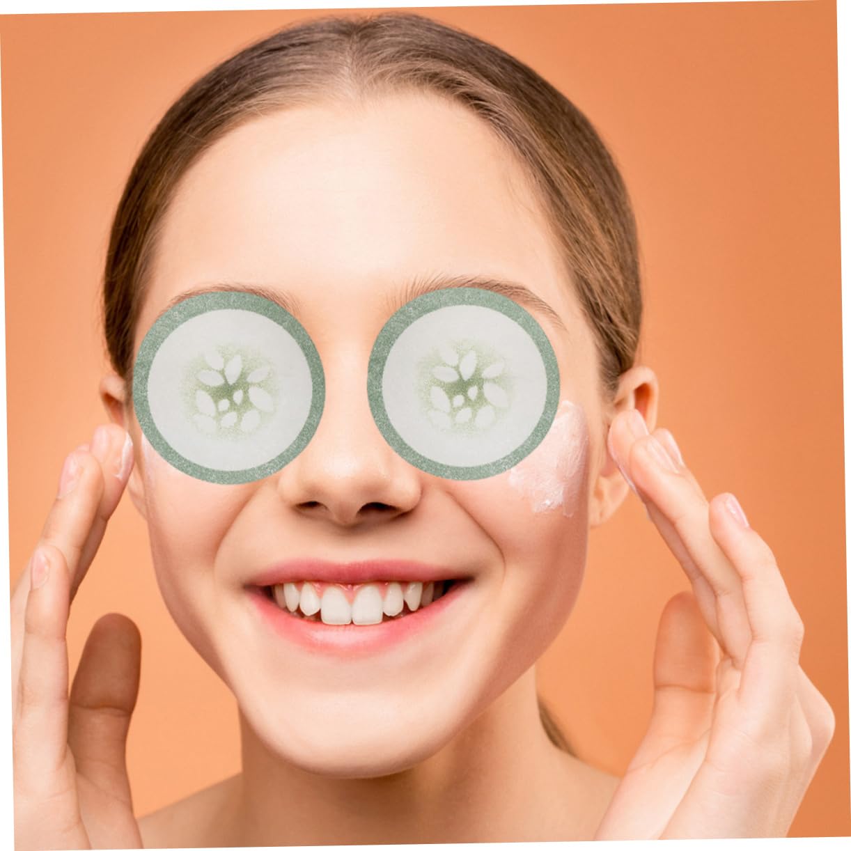 minkissy Depuffing Eye Patches Cucumber Print Non-woven Women Eye Care Pads 200pcs