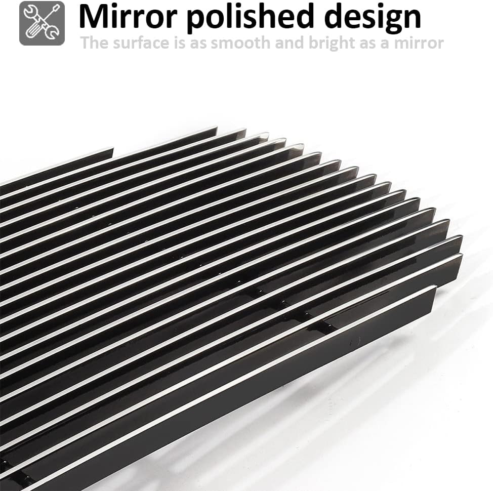 Chrome Billet Grille Insert fits 1999-2002 GMC Sierra 1500 2500 2001-2006 GMC Yukon Main Upper Polished Grill Bolt Over