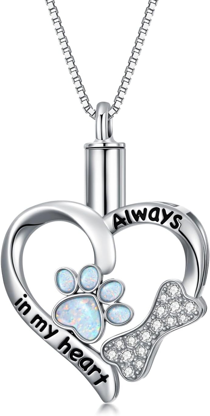 WINNICACA Urn Necklaces for Ashes Sterling Silver Cremation Jewelry for Ashes Urns for Human Ash Pendant Necklace with Funnel Filler Kit