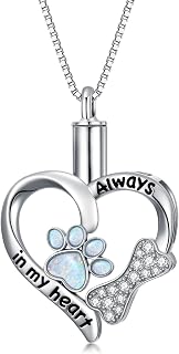 WINNICACA 925 Sterling Silver Urn Necklaces for Ashes of Loved Ones