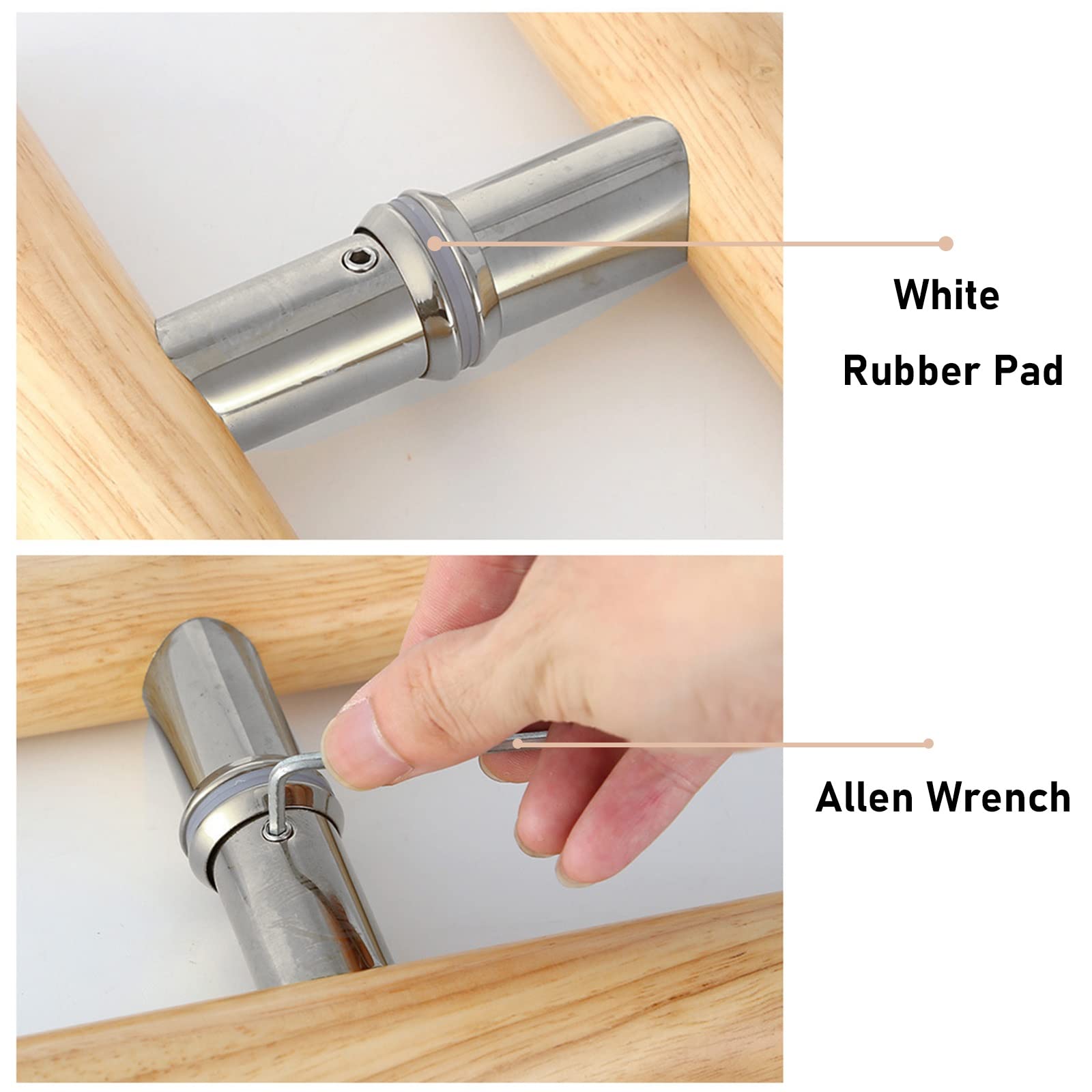 Manilla Redonda de Madera para Puertas correderas de Granero, Ideal para Puertas Interiores y Exteriores Pesadas. Manilla clásica para Puertas de Entrada, de Tiendas, oficinas y hogares (Neg