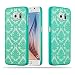 Produktbild Cadorabo Samsung Galaxy S6 (Nicht für Edge) Hardcase Hülle in GRÜN Blumen Paisley Henna Design Schutzhülle  Handyhülle Bumper Back Case Cover